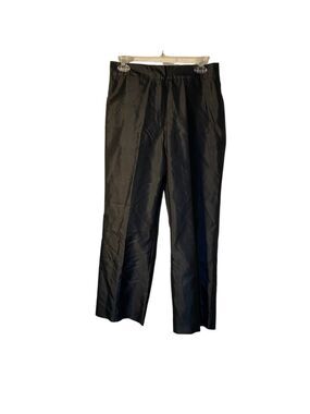 NWT Ice women’s black 100% silk straight leg pant 8